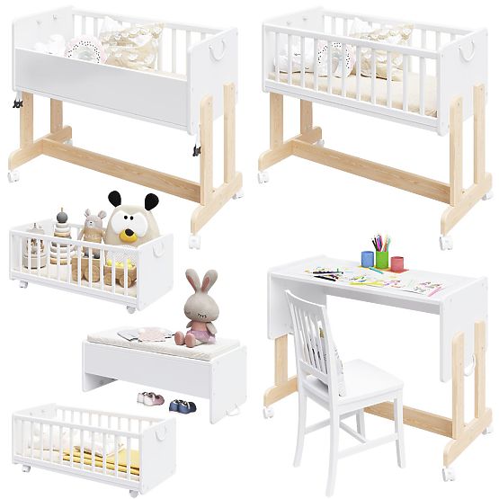 Bazar - Multifunkčná postieľka LETO 90x40 cm 6v1- SCANDI