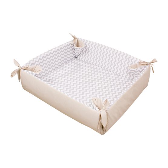 BAZAR Ohrádka / hracie deka Cik-cak krémová