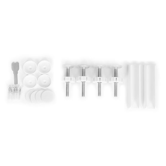 Bezpečnostná zábrana 74-105 cm na schody a dvere oceľové prídavné panely biela ECOTOYS