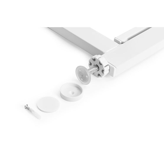 Bezpečnostná zábrana 74-105 cm na schody a dvere oceľové prídavné panely biela ECOTOYS