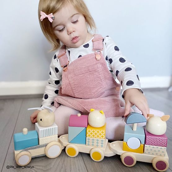 Bigjigs Baby Drevený vláčik so zvieratkami - poškodený obal