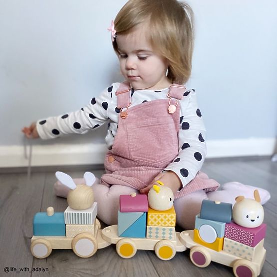 Bigjigs Baby Drevený vláčik so zvieratkami - poškodený obal