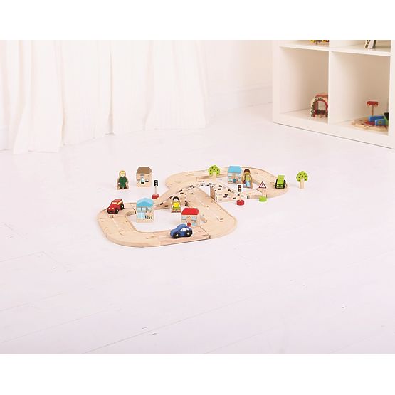 Bigjigs Rail Drevená autodráha osmička