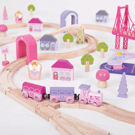 Bigjigs Rail Drevená veľká vláčikodráha princeznej