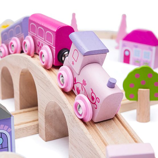 Bigjigs Rail Drevená veľká vláčikodráha princeznej