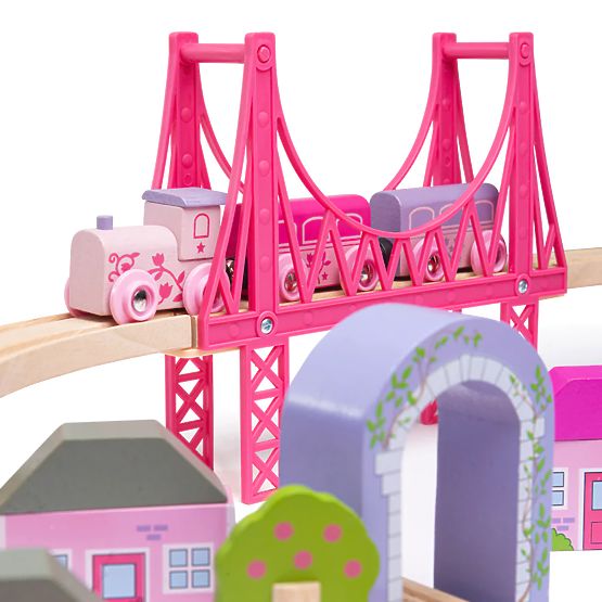Bigjigs Rail Drevená veľká vláčikodráha princeznej