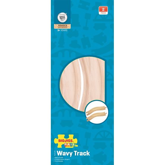 Bigjigs Rail Oblúkové koľaje 22 cm 2 ks