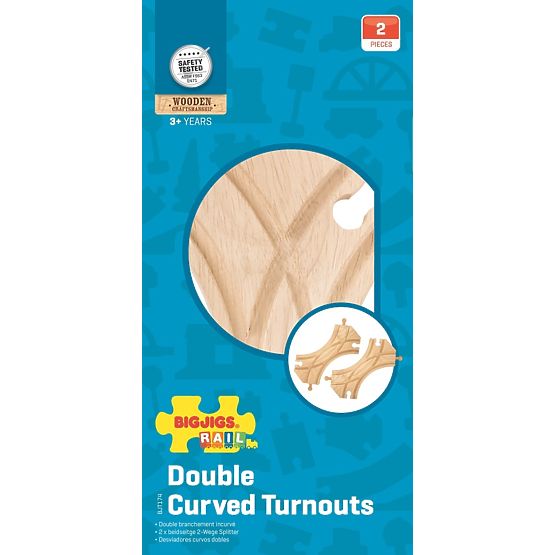 Bigjigs Rail Spojená symetrická výhybka 2 ks