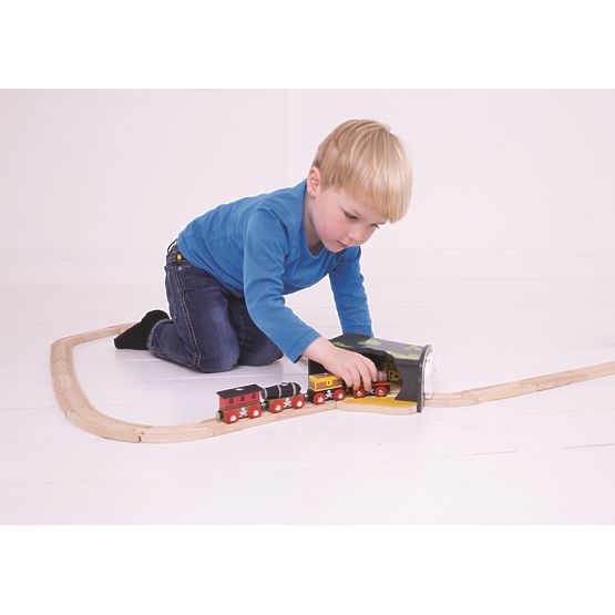 Bigjigs Rail Tunel s výhybkou jaskyne lebka