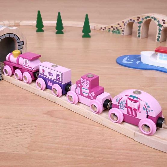 Bigjigs Rail Vlak pre princezné + 3 koľaje
