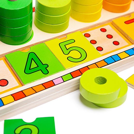 Bigjigs Toys Doska nasadzovania s číslami