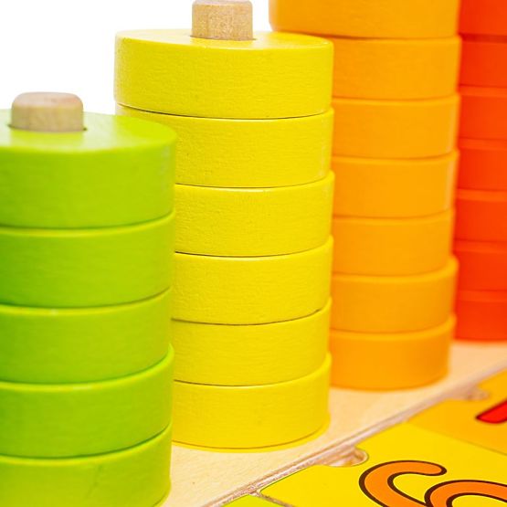 Bigjigs Toys Doska nasadzovania s číslami