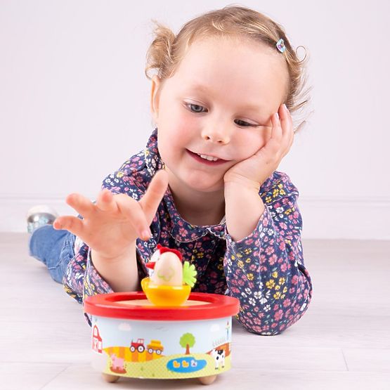 Bigjigs Toys Drevená hracia skrinka farma