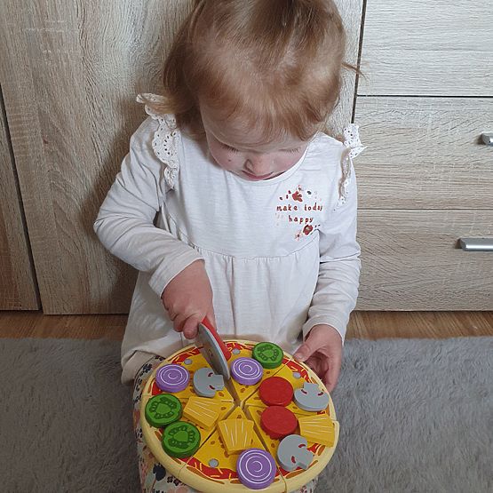 Bigjigs Toys Drevená krájacia pizza