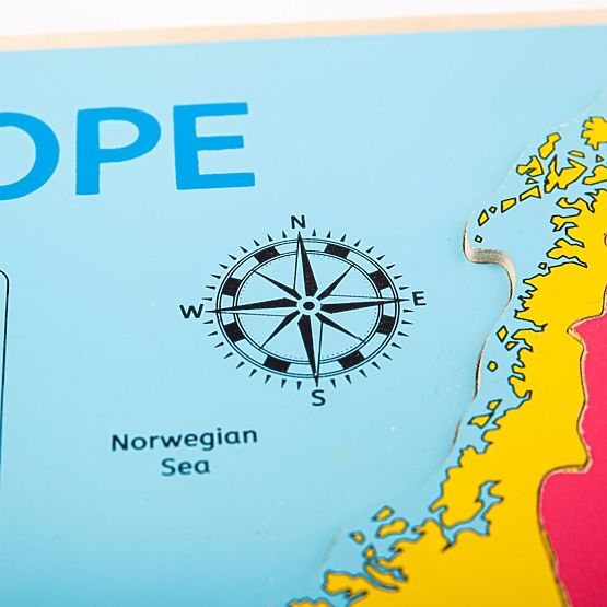 Bigjigs Toys Drevené puzzle mapa Európy 25dílků