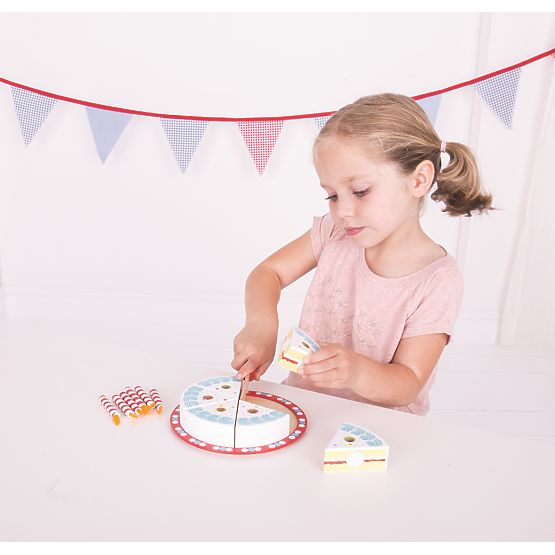 Bigjigs Toys Krájací narodeninová torta