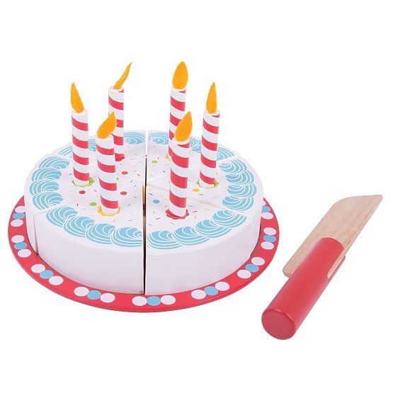 Bigjigs Toys Krájací narodeninová torta
