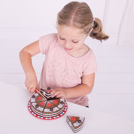 Bigjigs Toys Krájacia čokoládová torta