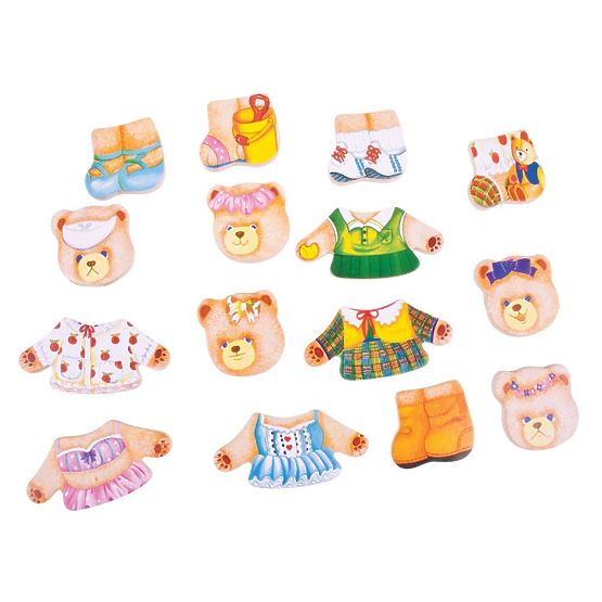 Bigjigs Toys Oblékací puzzle Medvedia rodinka