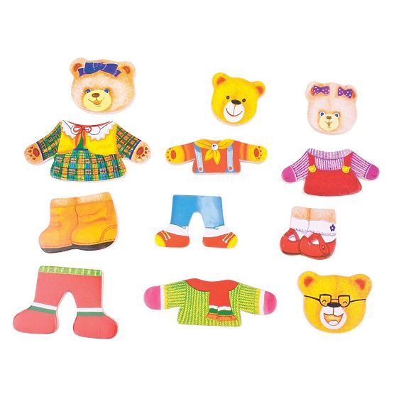 Bigjigs Toys Oblékací puzzle Medvedia rodinka