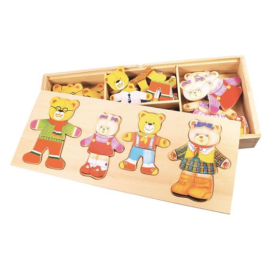 Bigjigs Toys Oblékací puzzle Medvedia rodinka