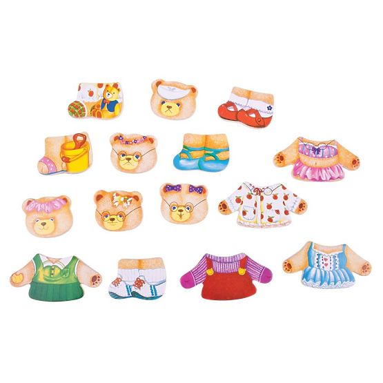 Bigjigs Toys Oblékací puzzle Medvedia rodinka