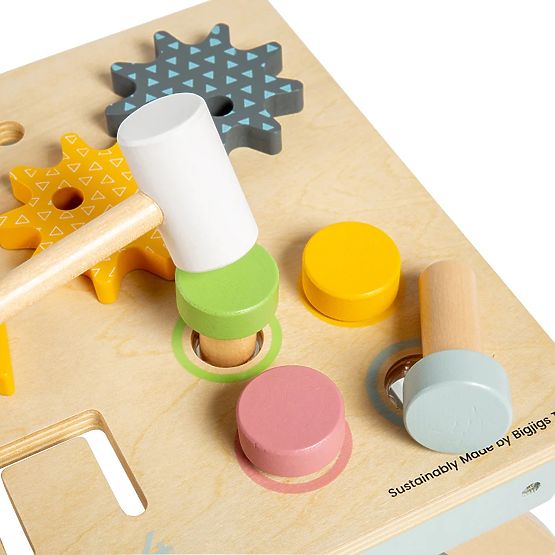 Bigjigs Toys Pracovný stôl so zatĺkačkou