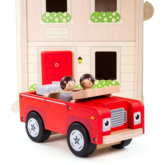 Bigjigs Toys Rozkladací domček s príslušenstvom