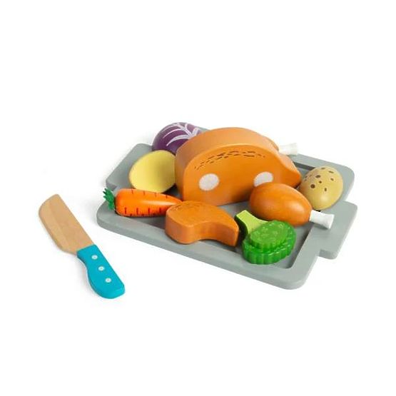 Bigjigs Toys Sada Pečené kura so zeleninou