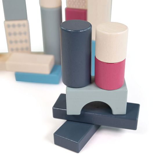 Bigjigs Toys Vedro s kockami 50 ks