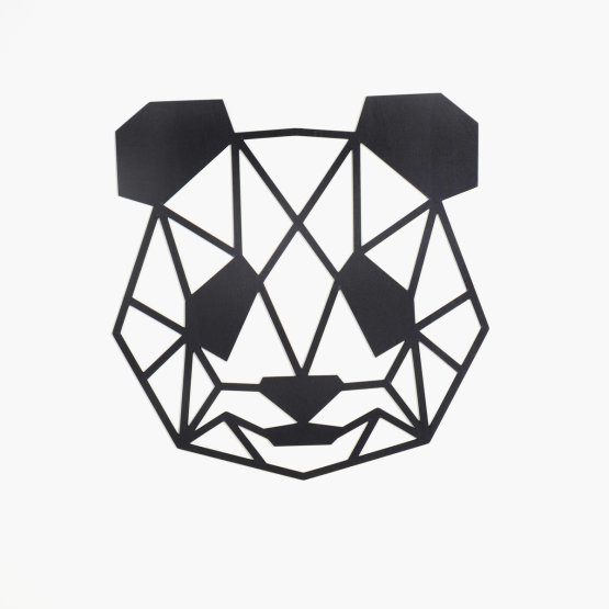 Drevený geometrický obraz - Panda - rôzne farby