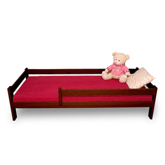 Detská posteľ so zábranou - dub