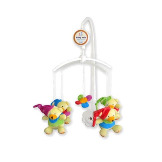 Kolotoč nad postieľku Baby Mix Medvedíky s čiapočkami Multicolor