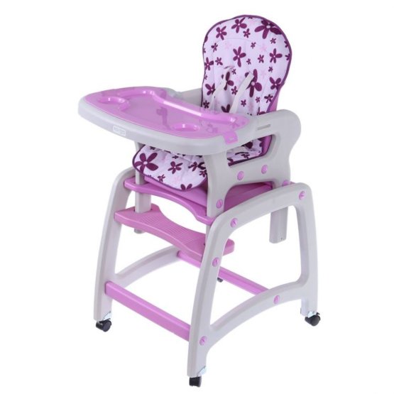 Detská jedálenská stolička 2v1 - fialová