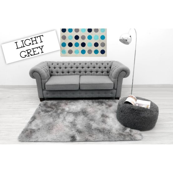 Detský plyšový koberec Ombre Light Grey