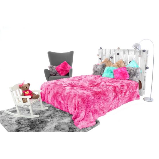 Deka a prikrývka na posteľ ELMO ombre pink