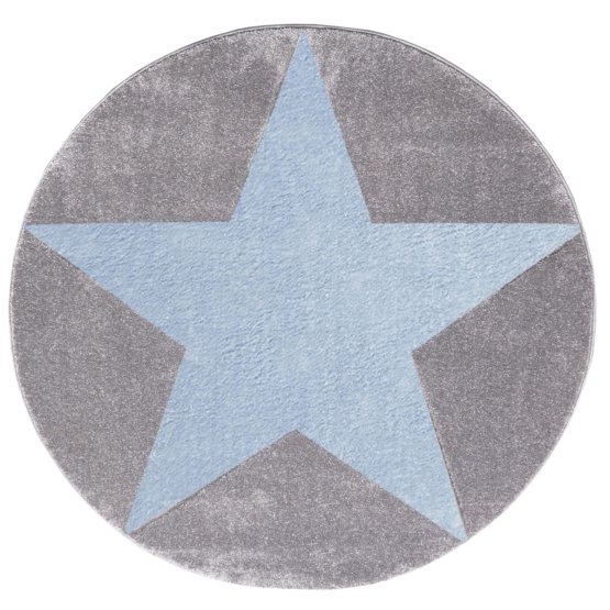 Detský koberec STAR striebro-šedo-modrý