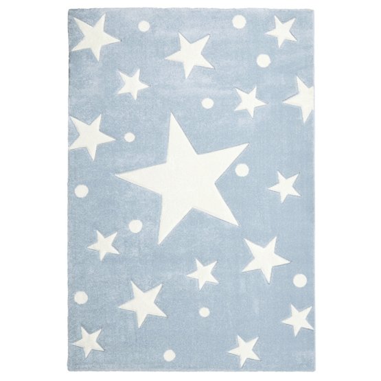 Detský koberec STARS modro-biely