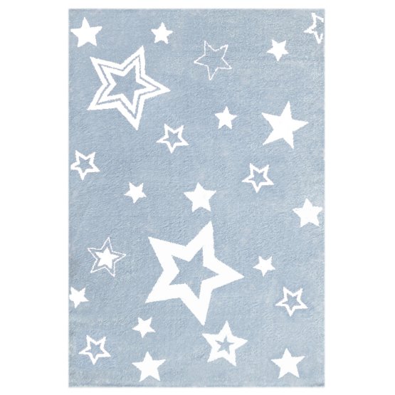 Detský koberec STARLIGHT - modrý/biely