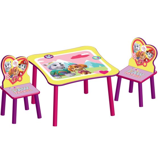 Detský stôl so stoličkami - Tlapková patrola