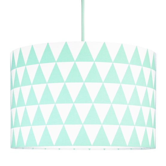 Textilná závesná lampa - Triangle - mätová