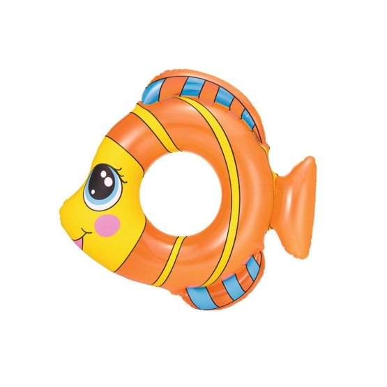 Detský nafukovací kruh Bestway v tvare rybky oranžový