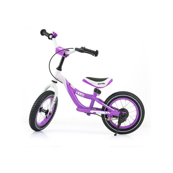 Detské odrážadlo bicykel Milly Mally Hero purple Fialová
