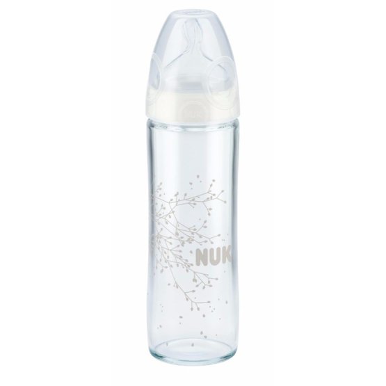 Sklenená dojčenská fľaša NUK New Classic 240 ml Transparentná
