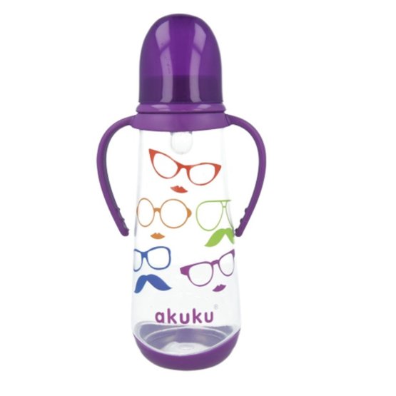 Fľaša s obrázkom Akuku 250 ml fialová