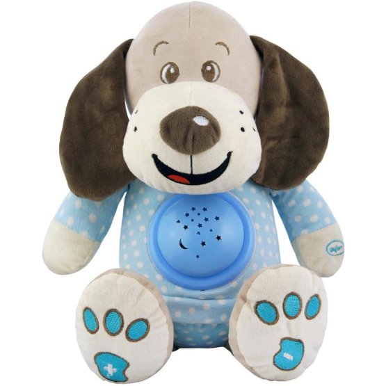 Plyšový psík s projektorom Baby Mix modrý