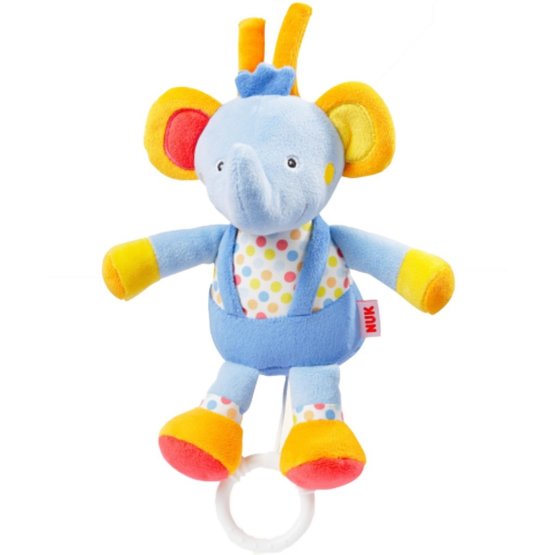 Detská plyšová hrajúca hračka Nuk sloník Modrá