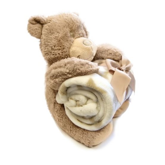 Detská deka s plyšovým medvedíkom