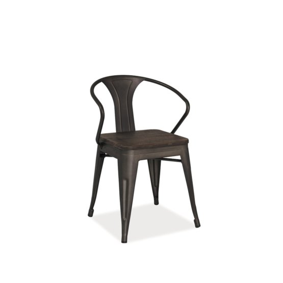 Jedálenská stolička ALVA - grafit/orech