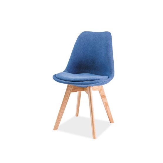 Jedálenská stolička DIOR - buk/modrá